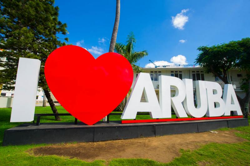 I Love Aruba, Oranjestad, Aruba, Antillas Menores,...