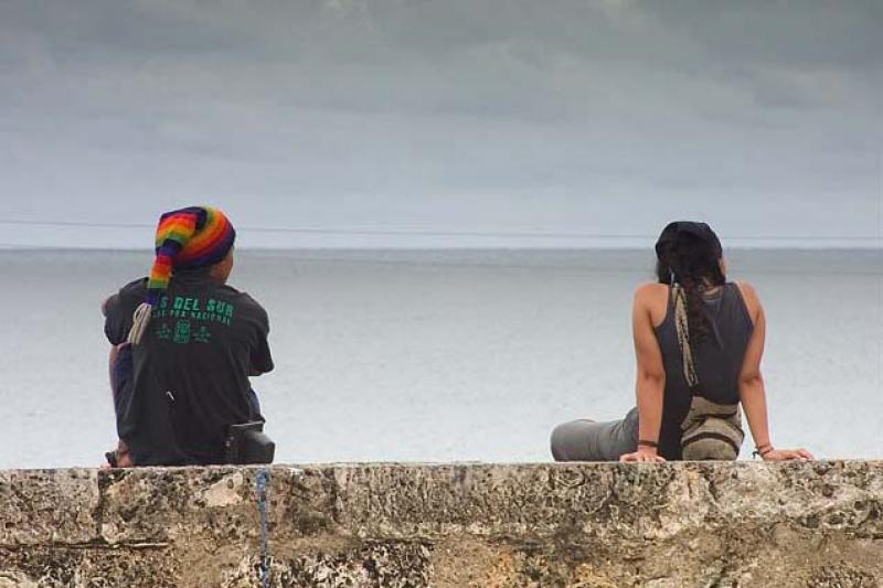 Pareja Sentada, Cartagena, Bolivar, Colombia