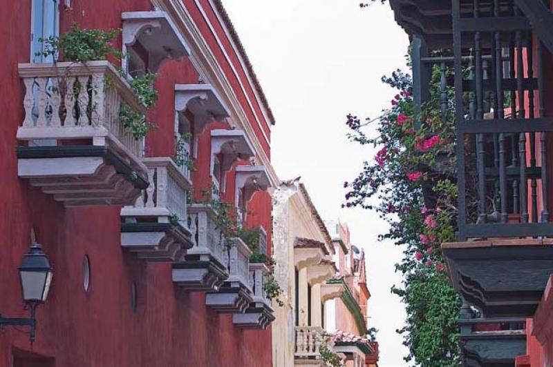 Balcon Colonial de la Ciudad Amurallada Cartagena,...