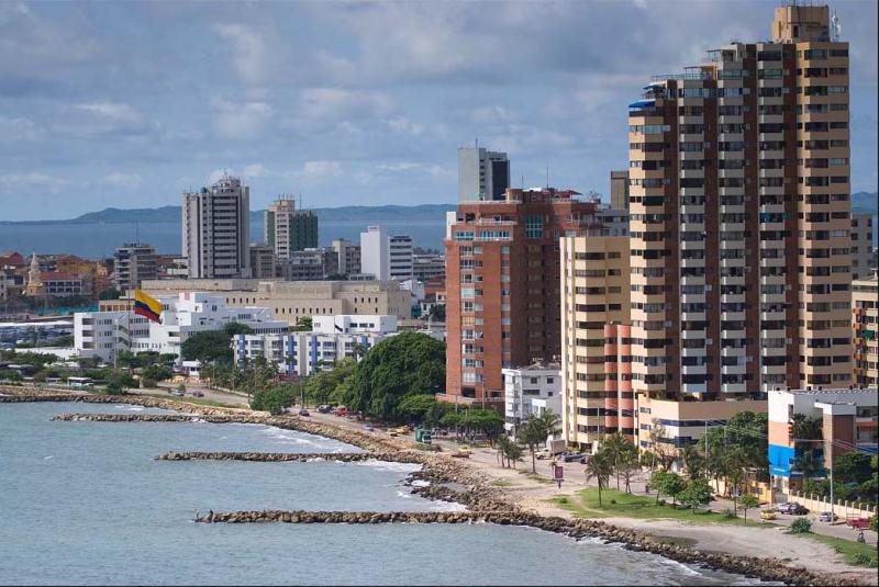 Panoramica de Bocagrande, Cartagena, Bolivar, Colo...