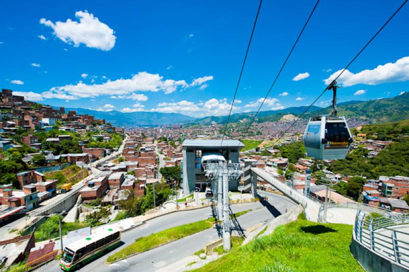 Metrocable Nuevo Occidente, San Javier, Medellin, ...