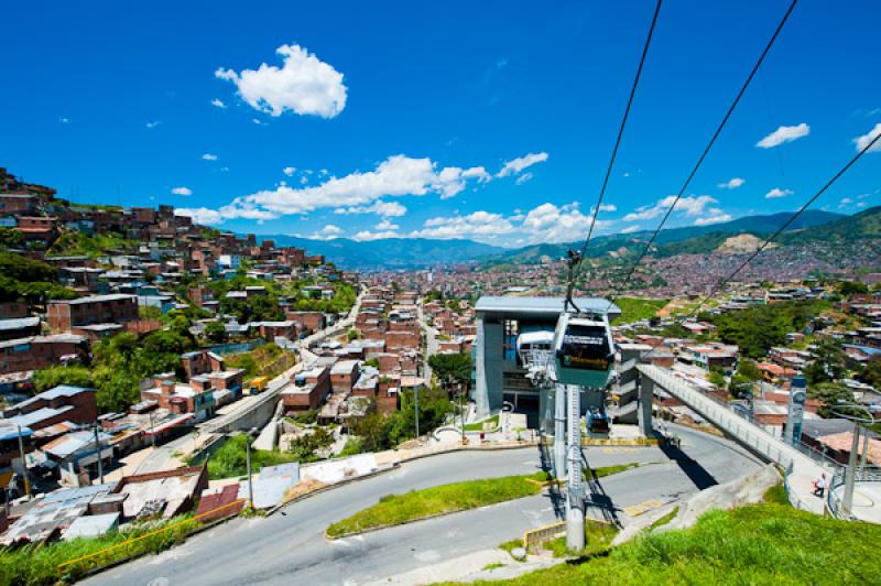 Metrocable Nuevo Occidente, San Javier, Medellin, ...