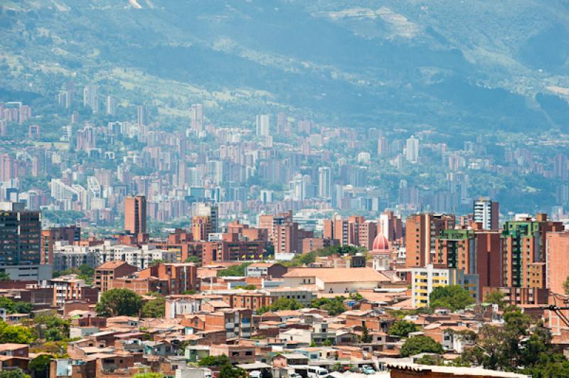 Panoramica de la Ciudad de Medellin, Antioquia, Co...