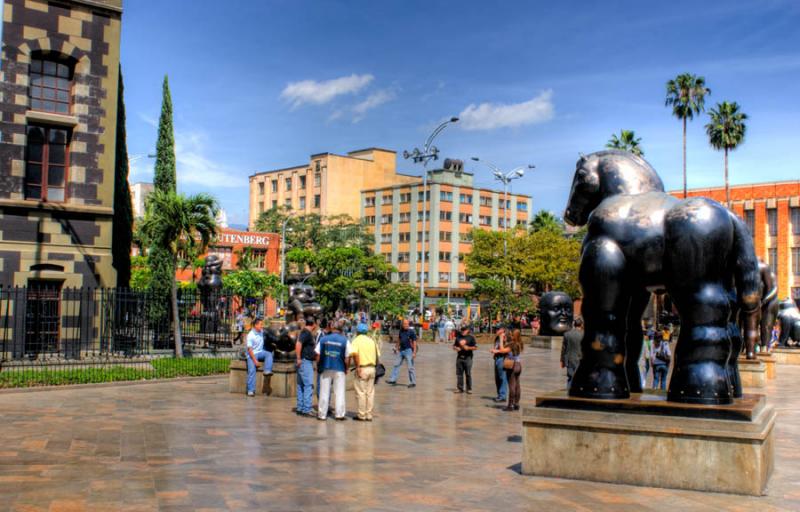 Plaza de las Esculturas, Medellin, Antioquia, Colo...