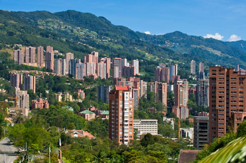 Panoramica El Poblado, Medellin, Antioquia, Colomb...