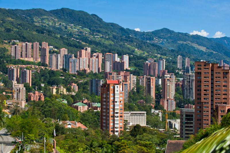 Panoramica El Poblado, Medellin, Antioquia, Colomb...