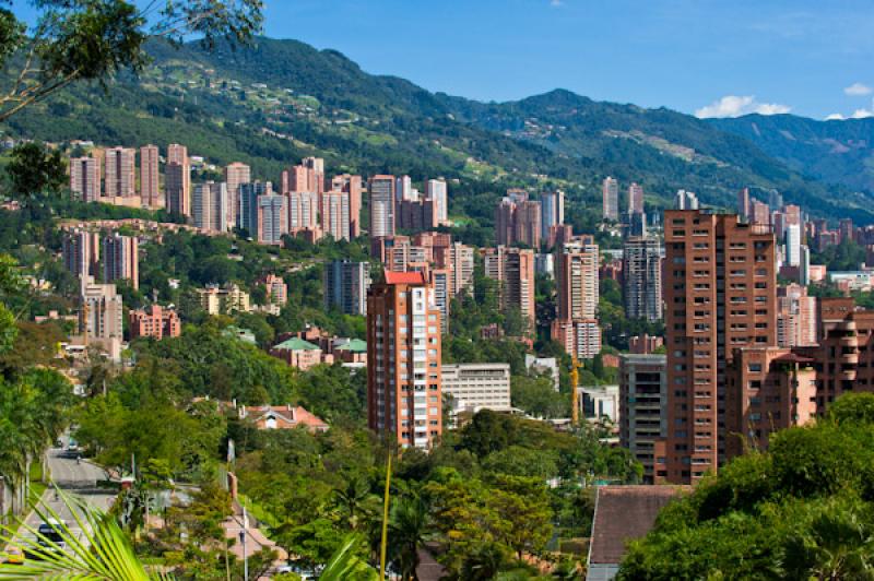 Panoramica El Poblado, Medellin, Antioquia, Colomb...