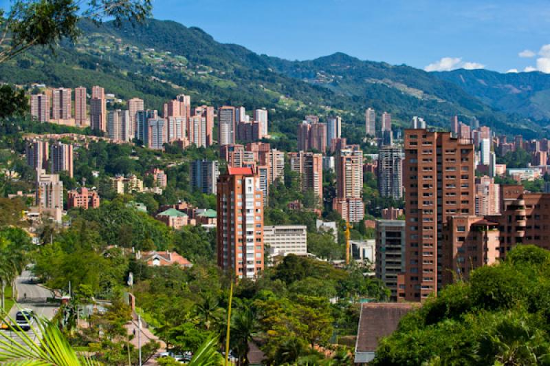 Panoramica El Poblado, Medellin, Antioquia, Colomb...