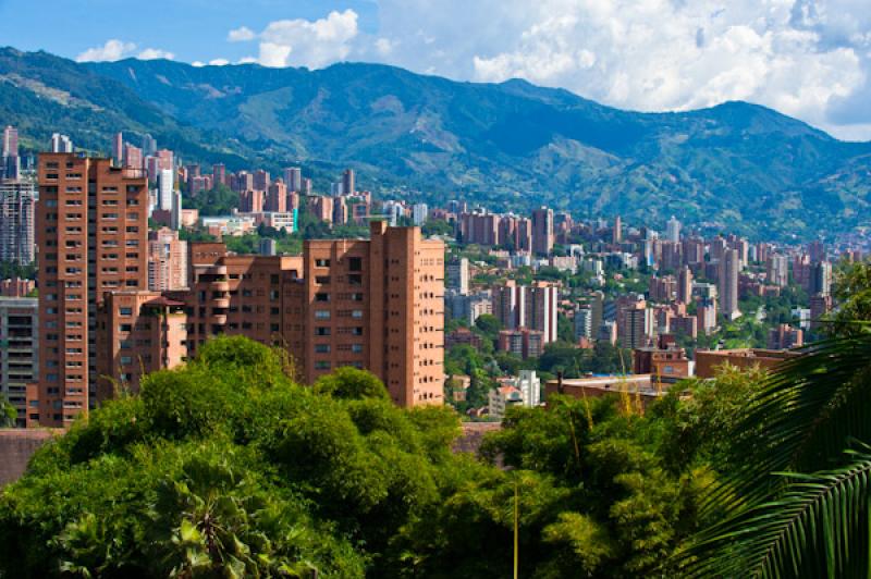 Panoramica El Poblado, Medellin, Antioquia, Colomb...