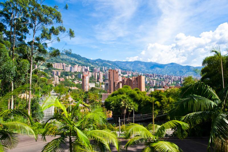 Panoramica El Poblado, Medellin, Antioquia, Colomb...