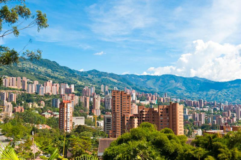 Panoramica El Poblado, Medellin, Antioquia, Colomb...