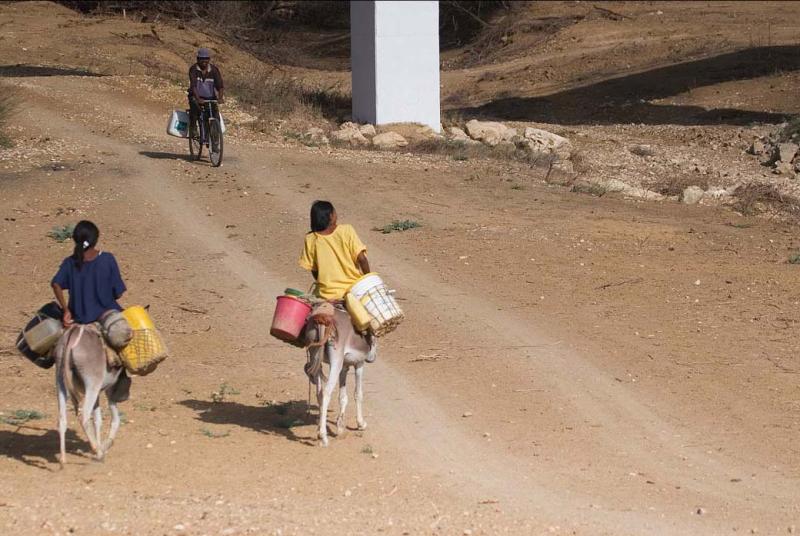 Mujeres en Burro, Guajira, Colombia