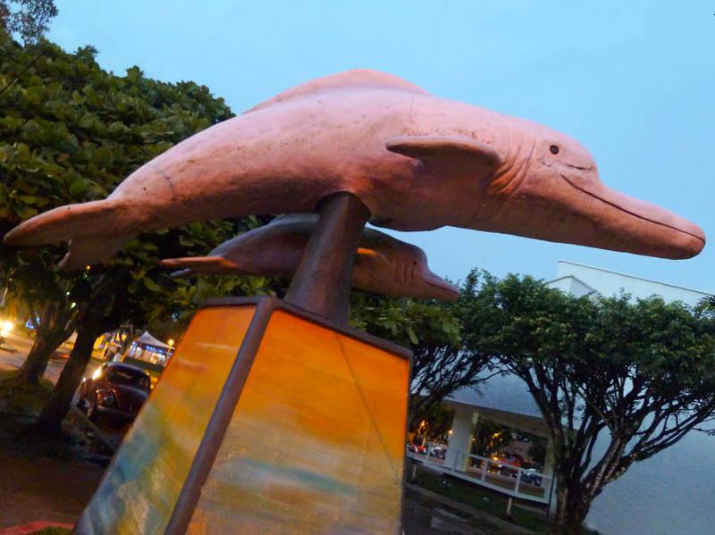 Monumento al Delfin Rosado, Leticia, Amazonas, Col...