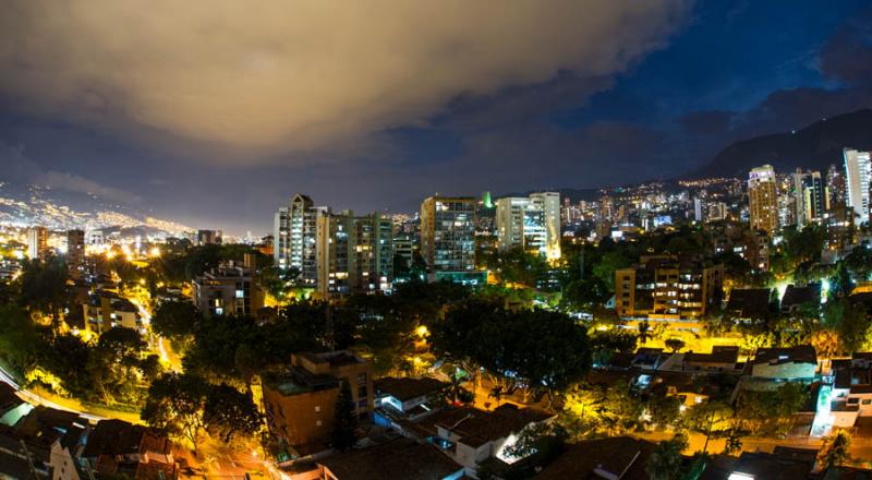 Panoramica de El Poblado, Medellin, Antioquia, Col...