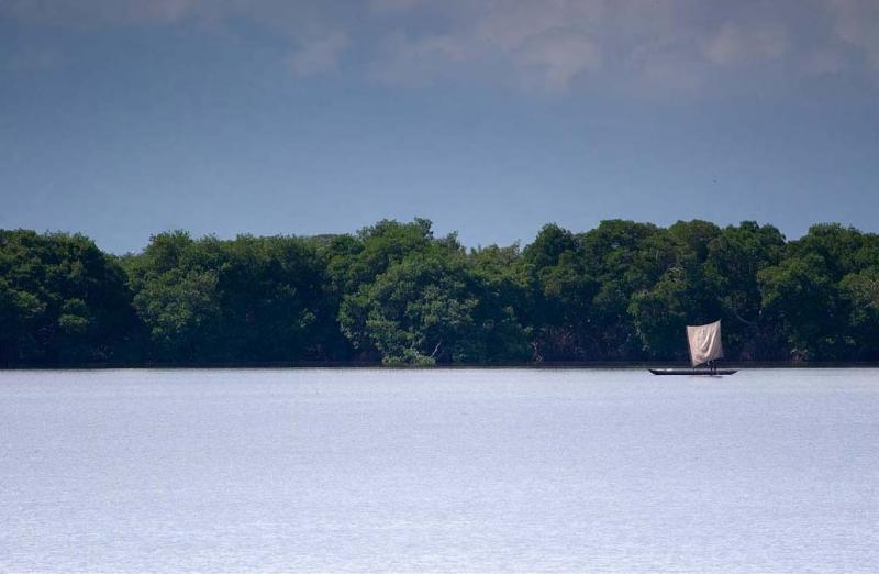 Barca en el Rio Magdalena, Colombia