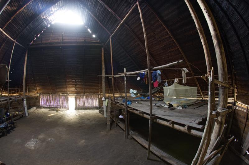 Interior de una Maloca, Amazonas, Leticia, Colombi...