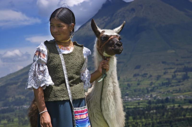 NiÃ±a Indigena, Quito, Ecuador, Sur America