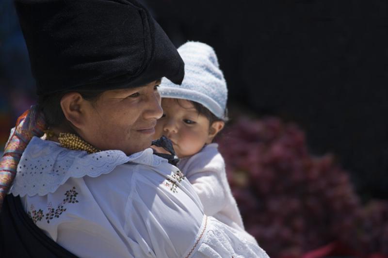 Mujer e Hijo, Quito, Ecuador, Sur America