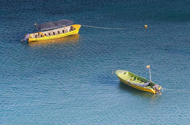 Embarcaciones en el Mar, El Rodadero, Santa Marta,...