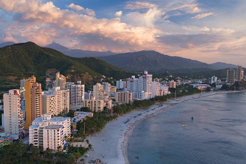 Panoramica del El Rodadero, Santa Marta, Magdalena...