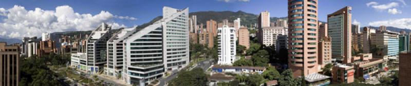 Panoramica del El Poblado, Medellin, Antioquia, Co...