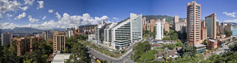 Panoramica del El Poblado, Medellin, Antioquia, Co...