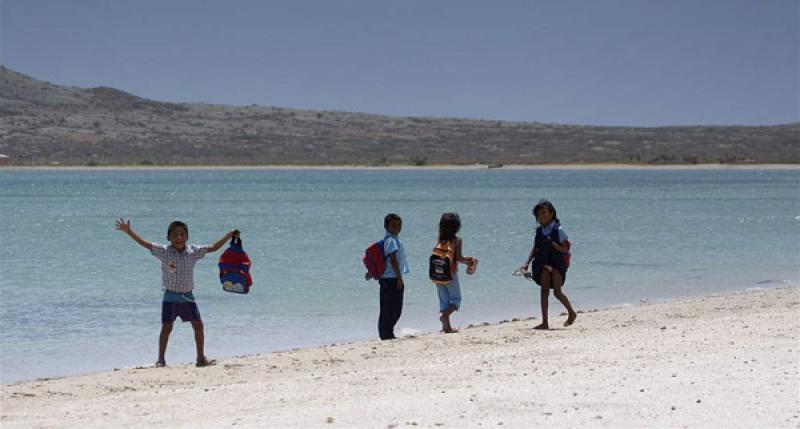 NiÃ±os Wayuu, Cabo de la Vela, Peninsula de la G...