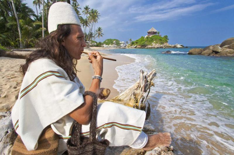 Indigena Kogi, Parque Nacional Natural Tayrona, Sa...