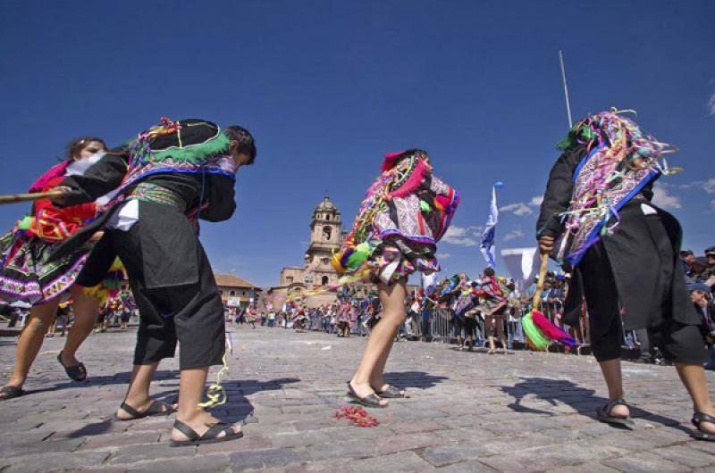 Celebracion en la Plaza de Armas, Cuzco, Cusco, Pe...