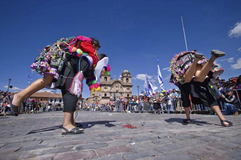 Celebracion en la Plaza de Armas, Cuzco, Cusco, Pe...