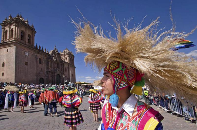 Celebracion en la Plaza de Armas, Cuzco, Cusco, Pe...