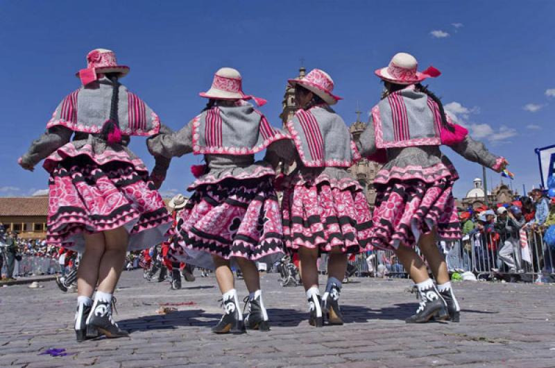 Celebracion en la Plaza de Armas, Cuzco, Cusco, Pe...