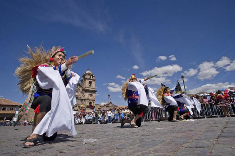 Celebracion en la Plaza de Armas, Cuzco, Cusco, Pe...