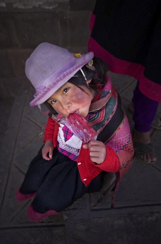 NiÃ±a Quechua, Cuzco, Cusco, Peru, Lima, Sur Ame...