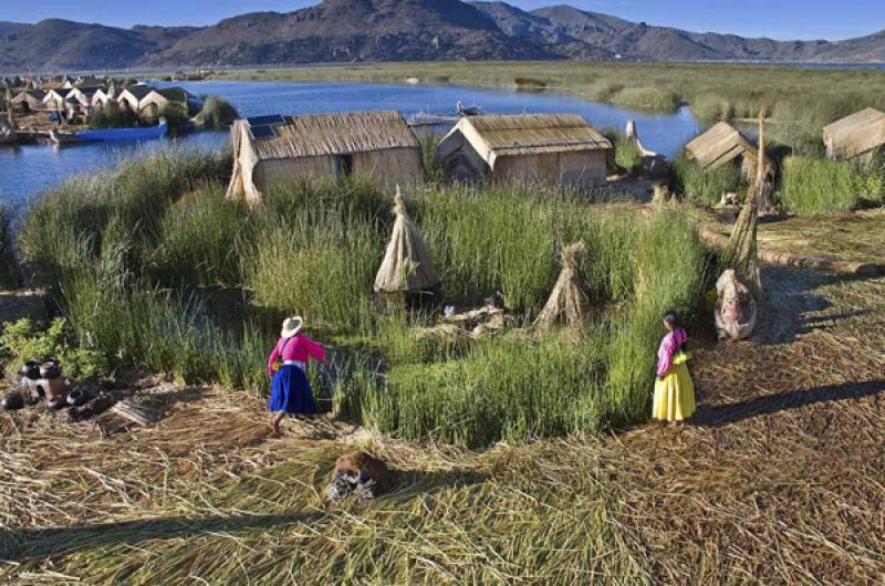 Isla de los Uros, Puno, Peru, Lima, Sur America