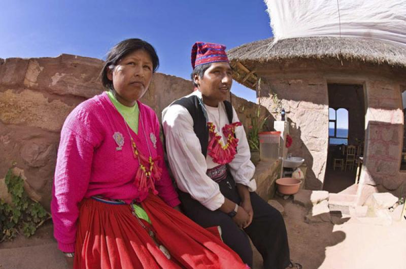 Pareja Aimara, Puno, Peru, Lima, Sur America