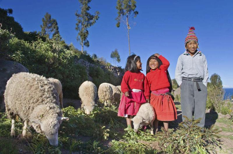 NiÃ±os Aimara, Puno, Peru, Lima, Sur America