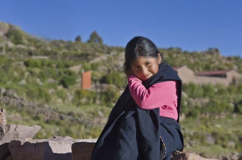 NiÃ±a Aimara, Puno, Peru, Lima, Sur America