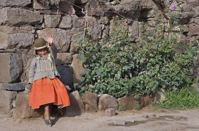 NiÃ±a Aimara, Puno, Peru, Lima, Sur America