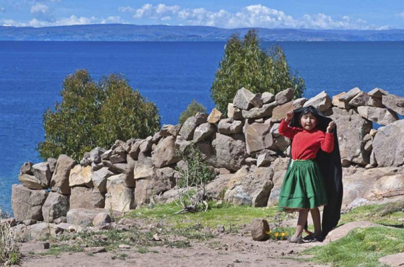 NiÃ±a Aimara, Puno, Peru, Lima, Sur America