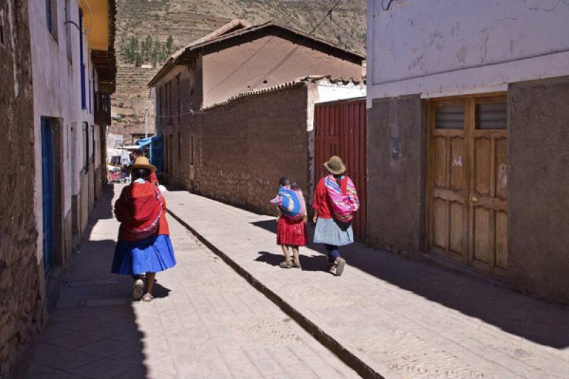 Pueblo de Ollantaytambo, Cuzco, Cusco, Peru, Sur A...