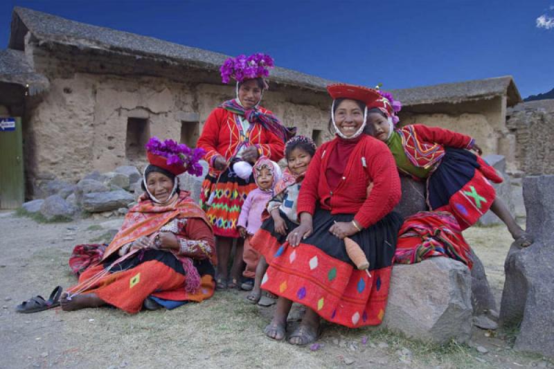 Indigenas Quechua, Ollantaytambo, Cuzco, Cusco, Pe...