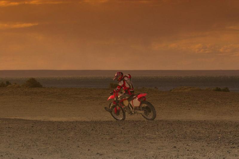 Motocross al Atardecer, Peninsula Valdes, Patagoni...