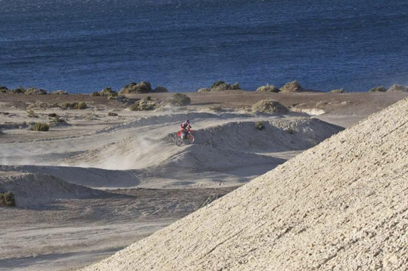 Motocross, Peninsula Valdes, Patagonia, Argentina,...