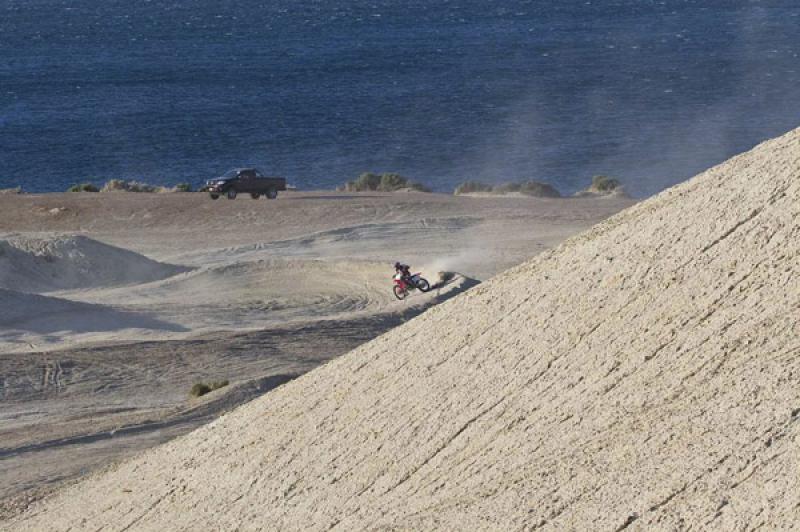 Motocross, Peninsula Valdes, Patagonia, Argentina,...