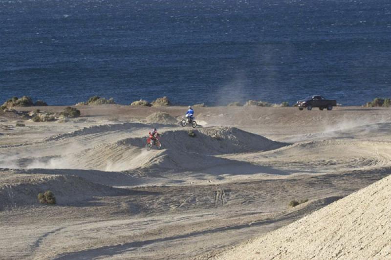 Motocross, Peninsula Valdes, Patagonia, Argentina,...