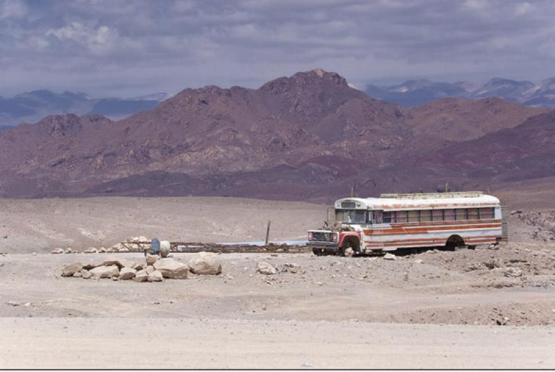 Autobus en el Desierto, Caspana, Calama, Antofagas...