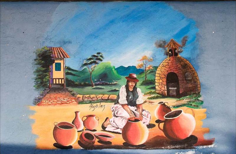 Mural de Raquira, Boyaca, Colombia