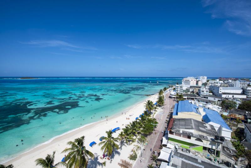 Panoramica de Isla de San Andres, Archipielago de ...