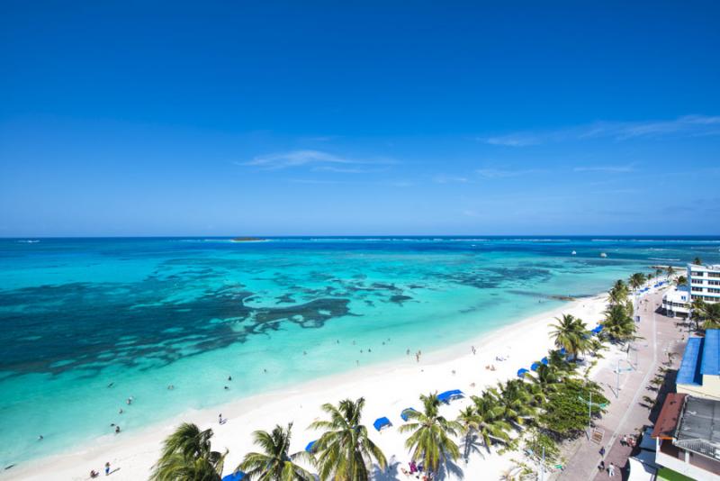 Panoramica de Isla de San Andres, Archipielago de ...